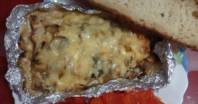 Горбуша под шубой в фольге