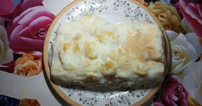 Фитнес Желе с бананом и печеньем