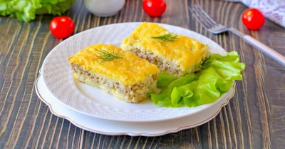Запеканка из картофельного пюре в духовке с фаршем
