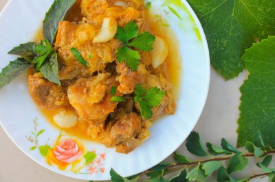 Свинина по кремлёвски в казане на костре