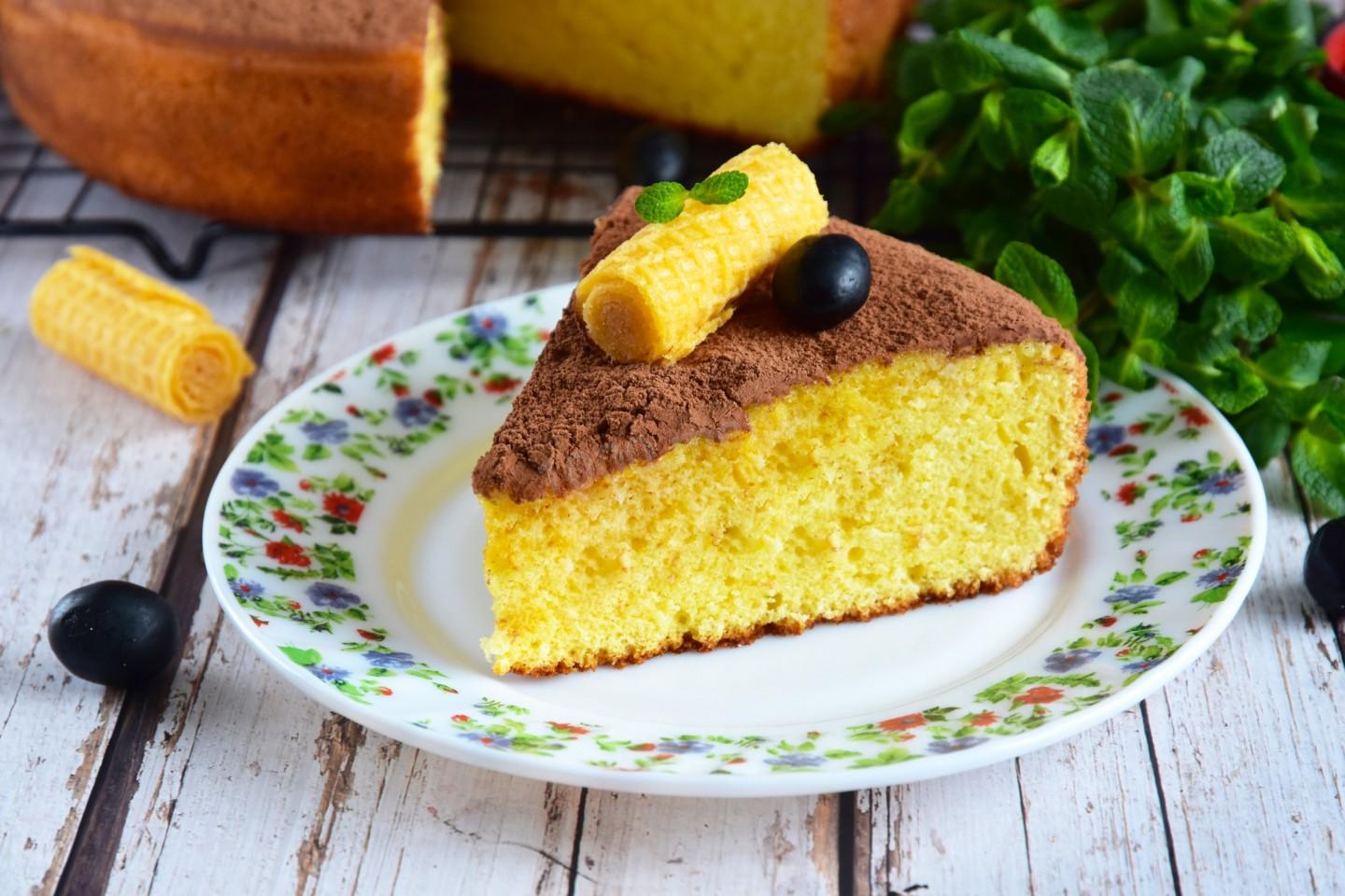 Бисквит для торта на сковороде без духовки рецепт с фото