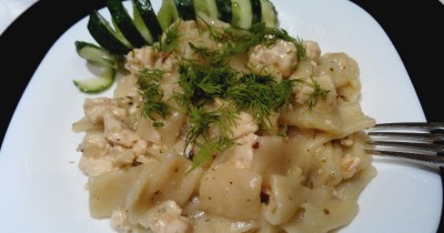 Куриный фарш лук макароны трубочки в мультиварке