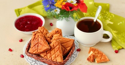 Вафельное печенье в вафельнице