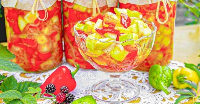 Кабачки с болгарским перцем на зиму