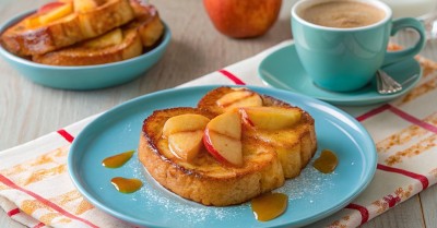 Французские сладкие гренки с корицей и яблоками