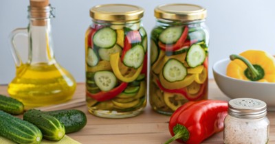Салат из огурцов и болгарского перца на зиму