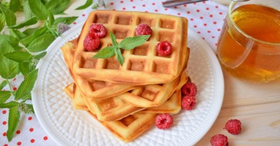 Венские вафли на кефире сладкие