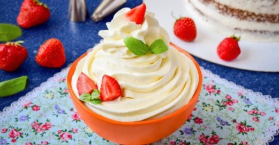 Сливки и творожный сыр крем для торта