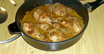 Куриные голени в соево-майонезном маринаде на сковороде