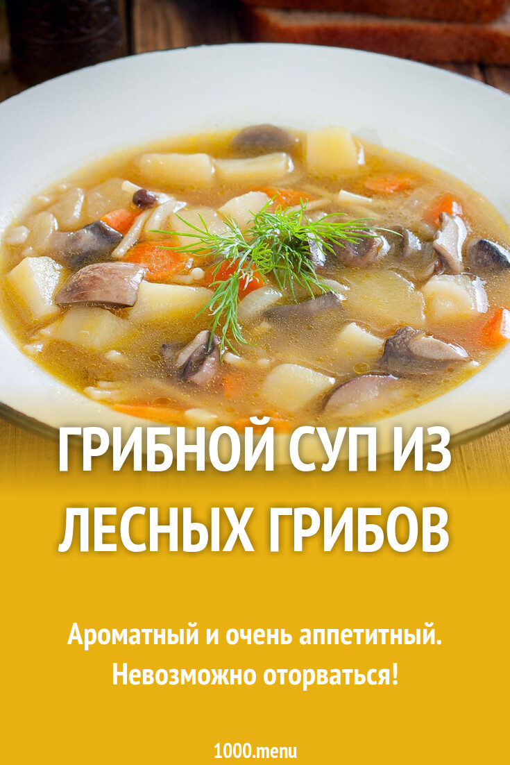 Как сварить суп из лесных грибов