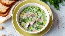Окрошка з оселедцем на квасі