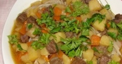 Лагман по-узбекски с картошкой и говядиной