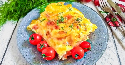 Запеканка с картошкой и куриным филе