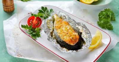 Стейк форели в духовке в фольге