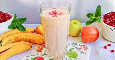 Смузи кефир банан овсянка