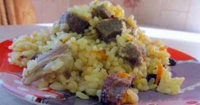 Плов бухарский в утятнице