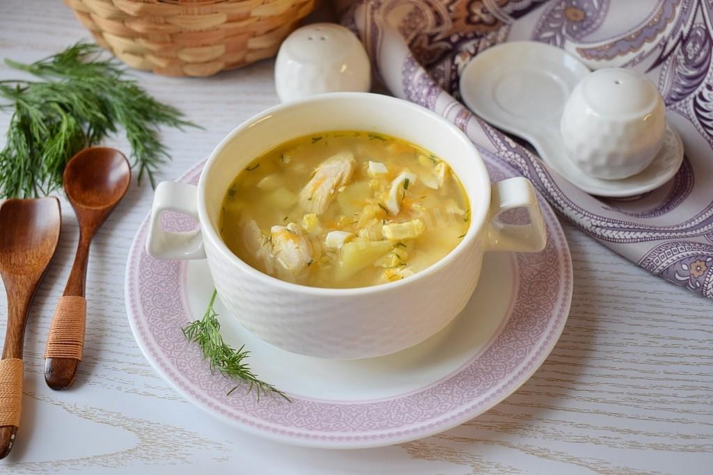 Куриный суп с вермишелью и картошкой и яйцом рецепт с фото