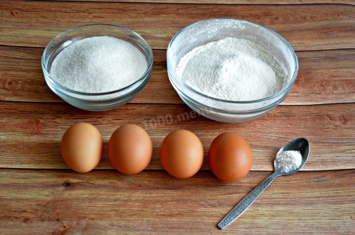 Мука яйца сахар