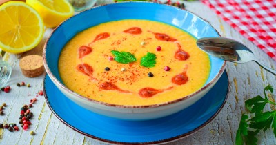 Крем суп из красной чечевицы вегетарианский