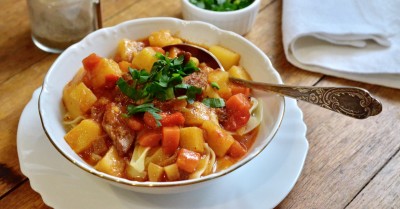 Лагман из говядины классический на сковороде