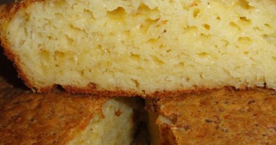 Пирог без начинки с сыром и творогом прямо в тесте