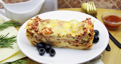  Лазанья классическая с соусом бешамель - пошаговый рецепт приготовления с фото  