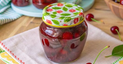 Вишневое варенье с желатином из вишни