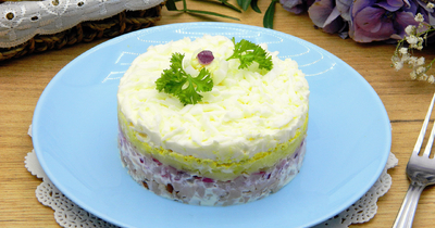 Салат невеста рецепт с фото с плавленным сыром рецепт с фото