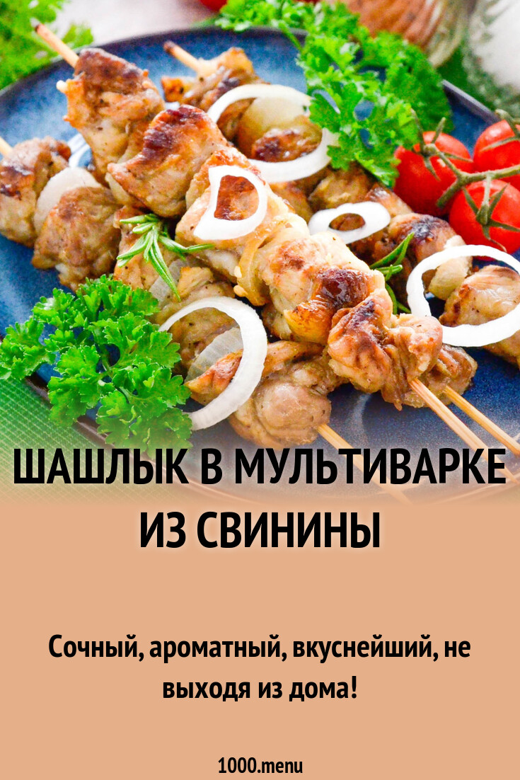 Рецепт шашлыка из свинины в мультиварке