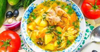 Суп из кролика для детей с вермишелью и картошкой