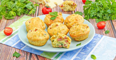 Маффины с ветчиной и сыром