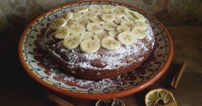 Сладкий Медово-банановый пирог в мультиварке