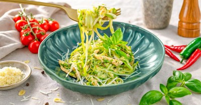 Паста из кабачков с курицей ПП