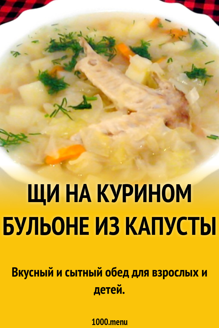 Щи с куриными крылышками из капусты рецепт с фото пошагово - 1000.menu