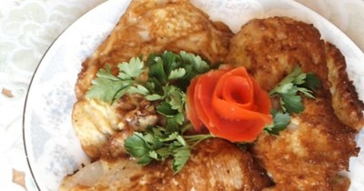 Морской язык с приправой магги в кефирном кляре