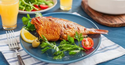 Морской окунь горячего копчения