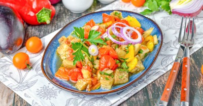 Хоровац армянский салат с печеными овощами
