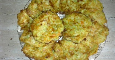 Кабачковые оладьи с морковью и яйцом без муки