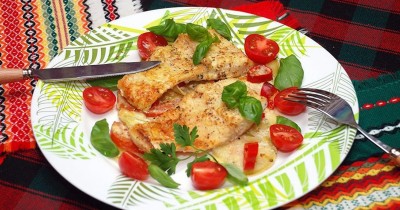 Щука, запеченная в духовке с овощами