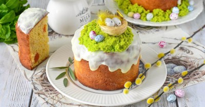 Пасхальный кулич на сливках
