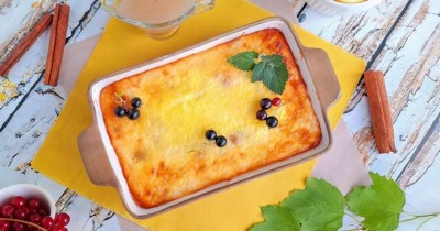 Запеканка рисовая как в детском саду с яблочным соусом