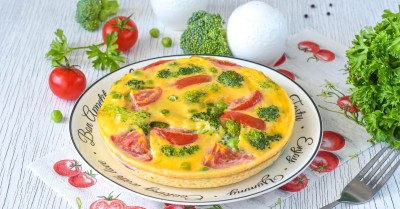 Омлет с овощами в аэрогриле