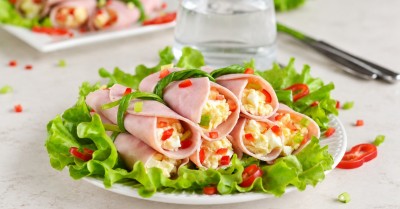 Рулеты из ветчины с сыром закуска на день рожденья