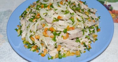 Свиной салат по-деревенски на свадьбу