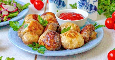 Шампиньоны в казане