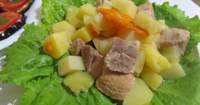 Свинина кабачки картофель в мультиварке