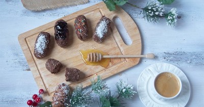 Диетическое ПП пирожное картошка с миндалем и бананами