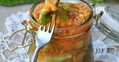 Салат кабачково огуречный с морковью и чесноком на зиму