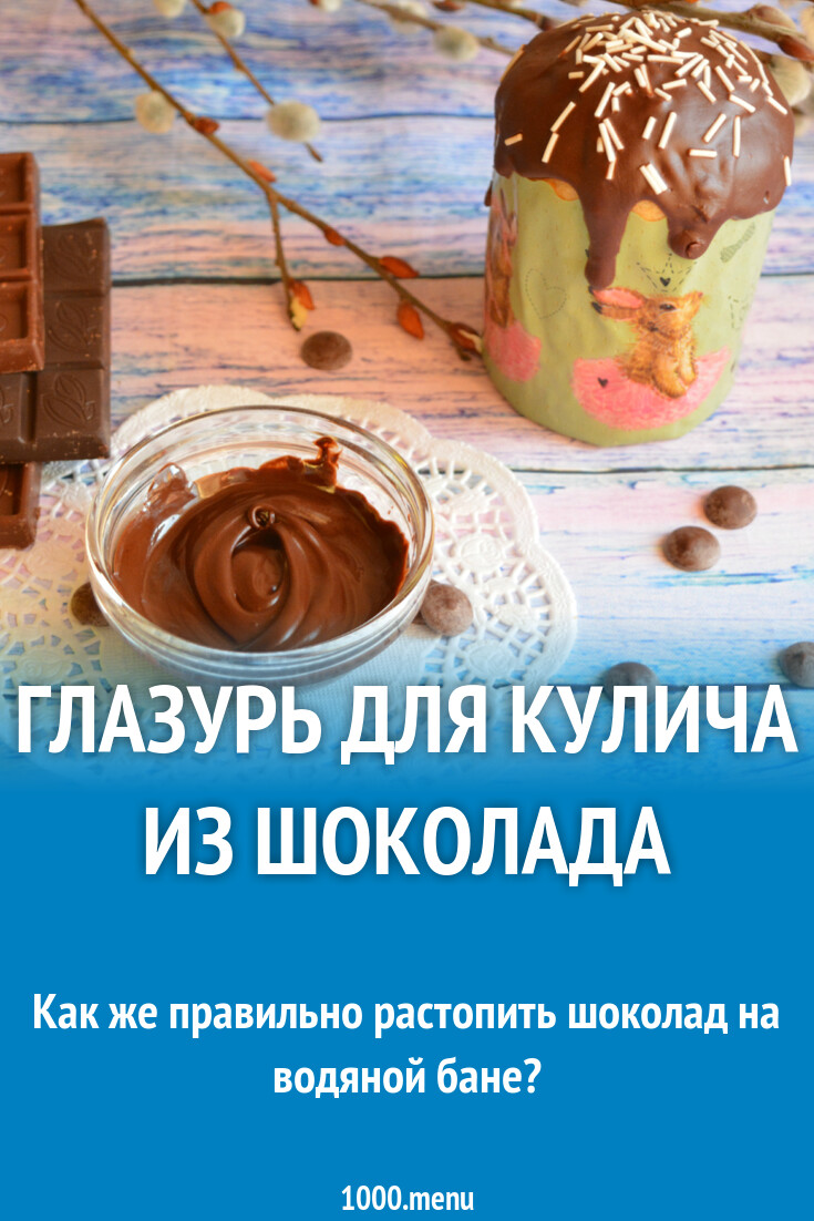 Шоколадная глазурь для кулича из шоколада и 15 похожих рецептов: фото,  калорийность, отзывы - 1000.menu