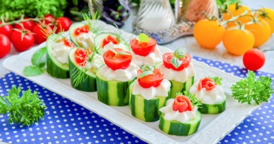Закуска из огурцов